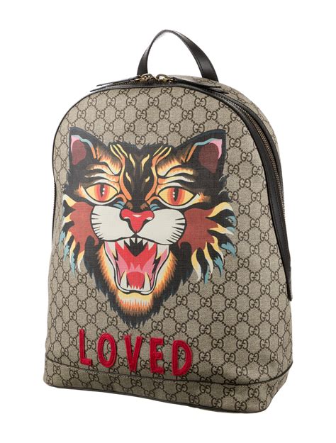 gucci feral cat backpack